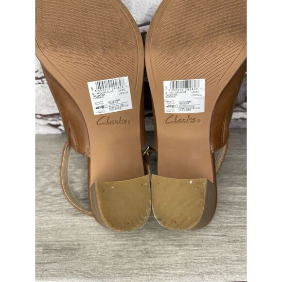 Clarks Brown Leather Casual Ankle Strap Open Toe Sandals Women Sz 8.5M US/39.5EU - Picture 12 of 16